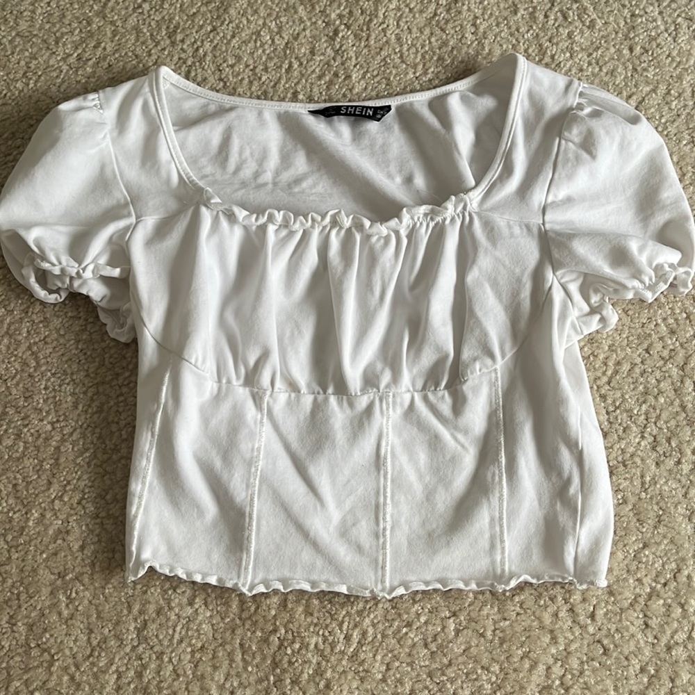 white crop top